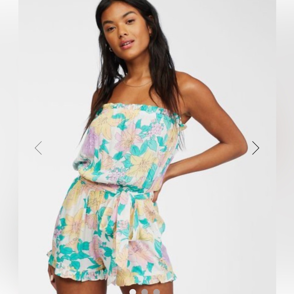 Billabong strapless romper.